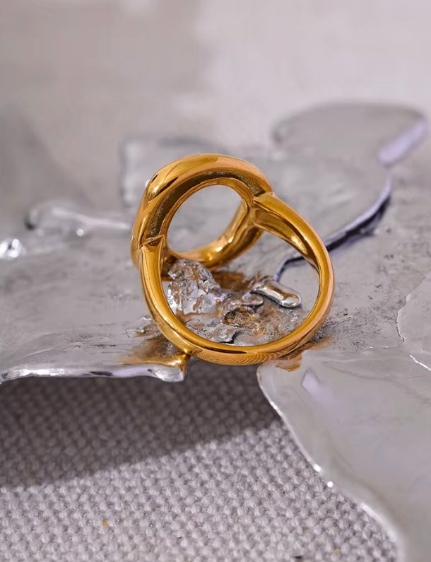 Anello Ovale Con Buco Centrale