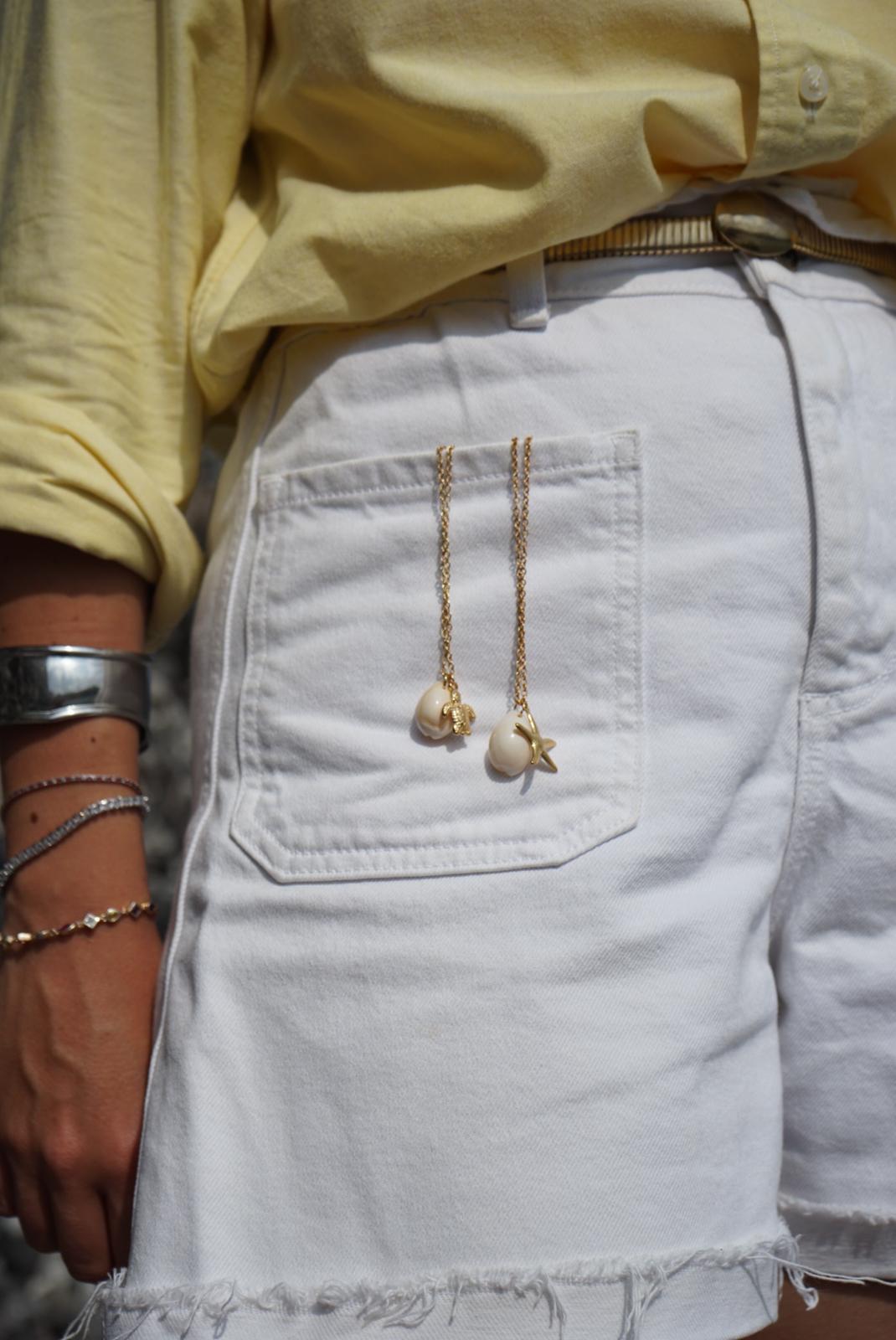 Collana oro con charms Mare