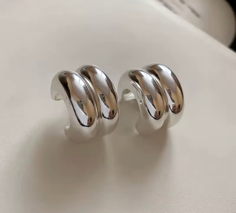 Orecchini doppio cerchio