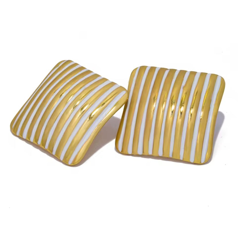 Orecchini rigati colorati