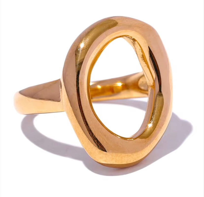 Anello Ovale Con Buco Centrale
