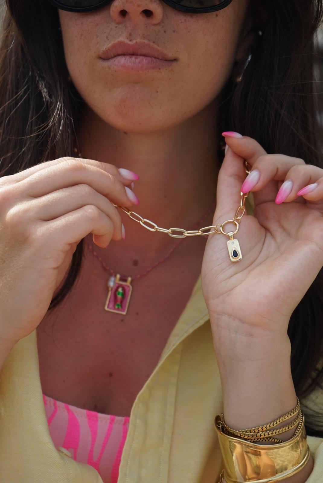 Catenella Oro con Pietra