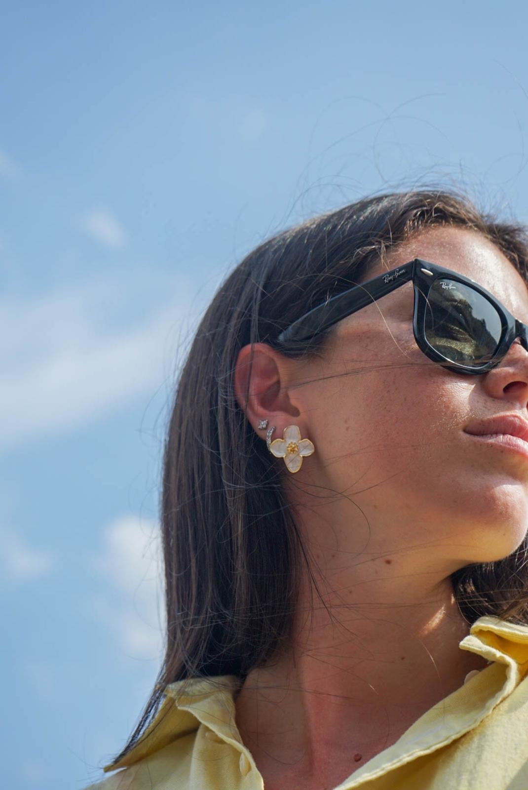 Orecchini Fiore Bianchi