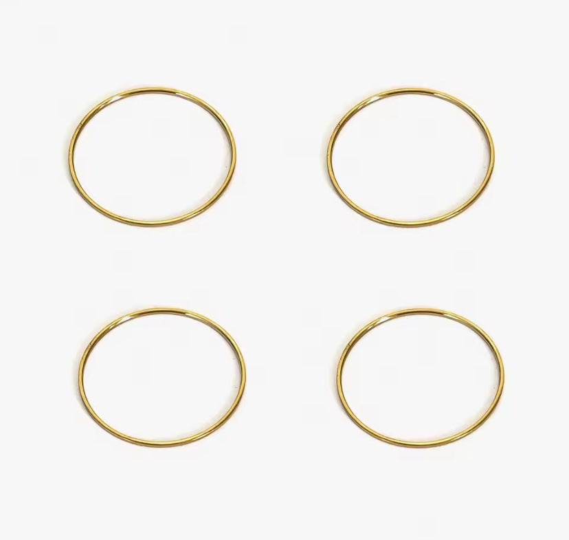 Set Anelli Sottili Oro (4)