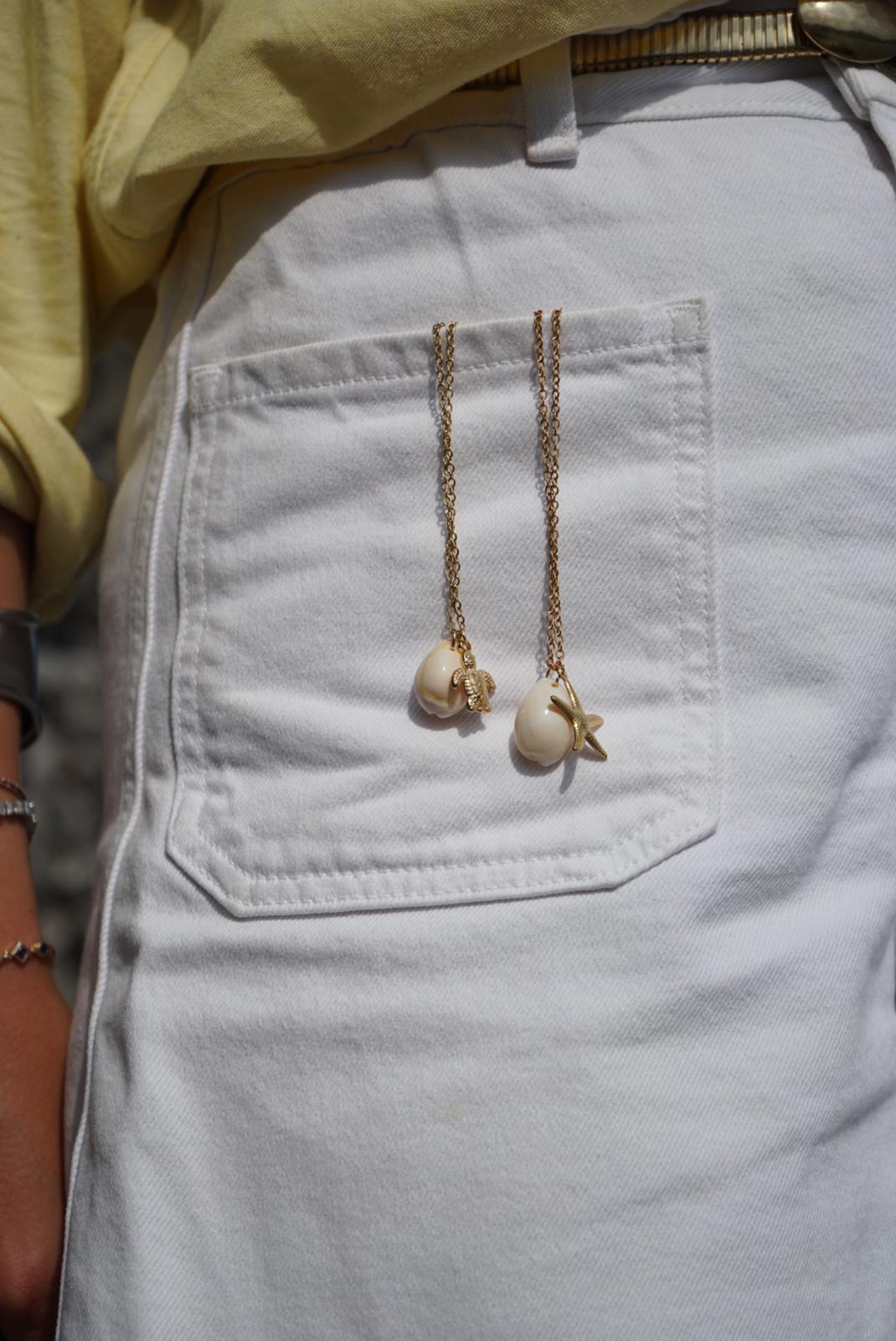 Collana oro con charms Mare