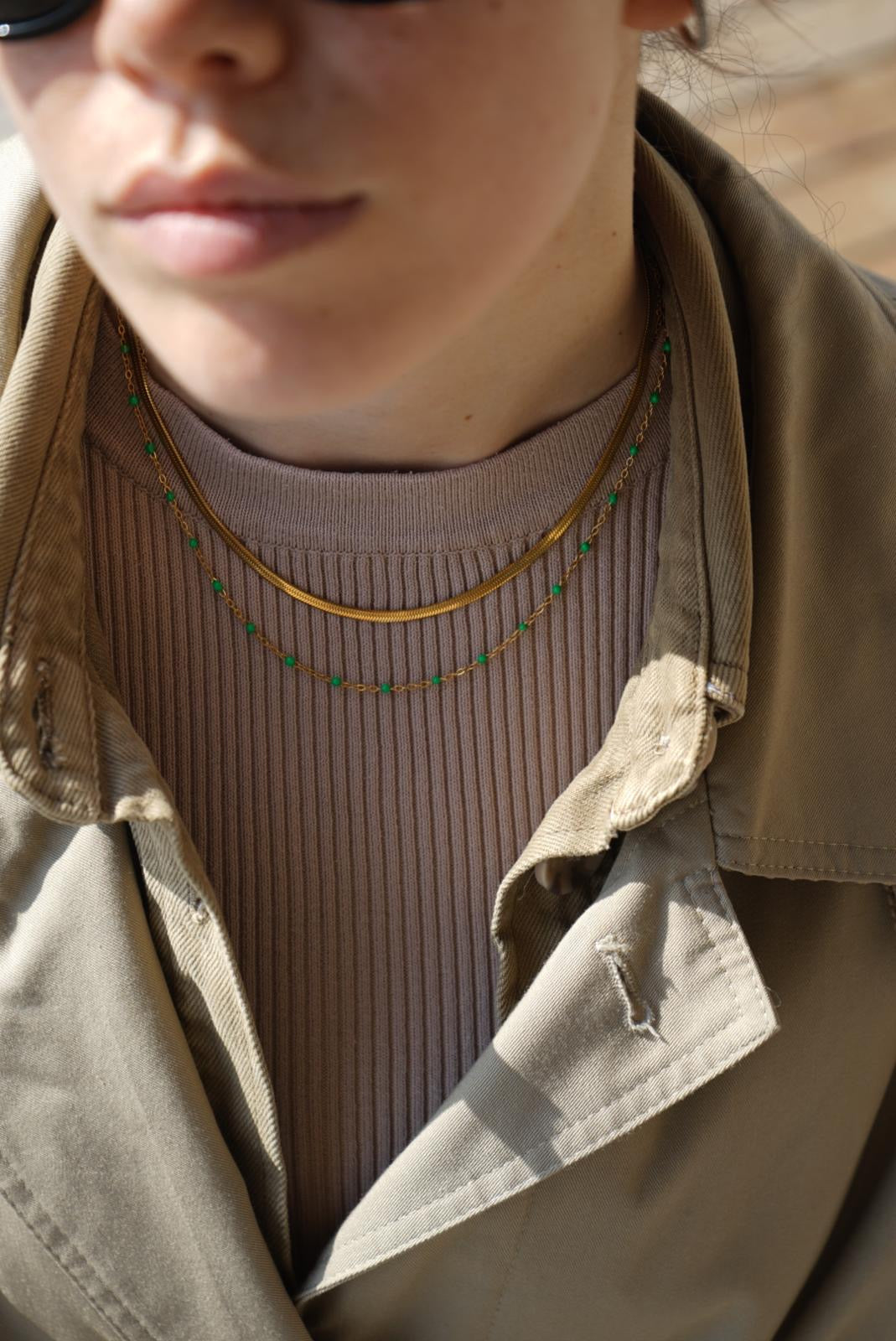 Collana Singola Piatta Oro