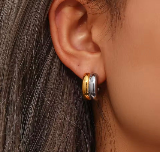 Orecchini doppio cerchio