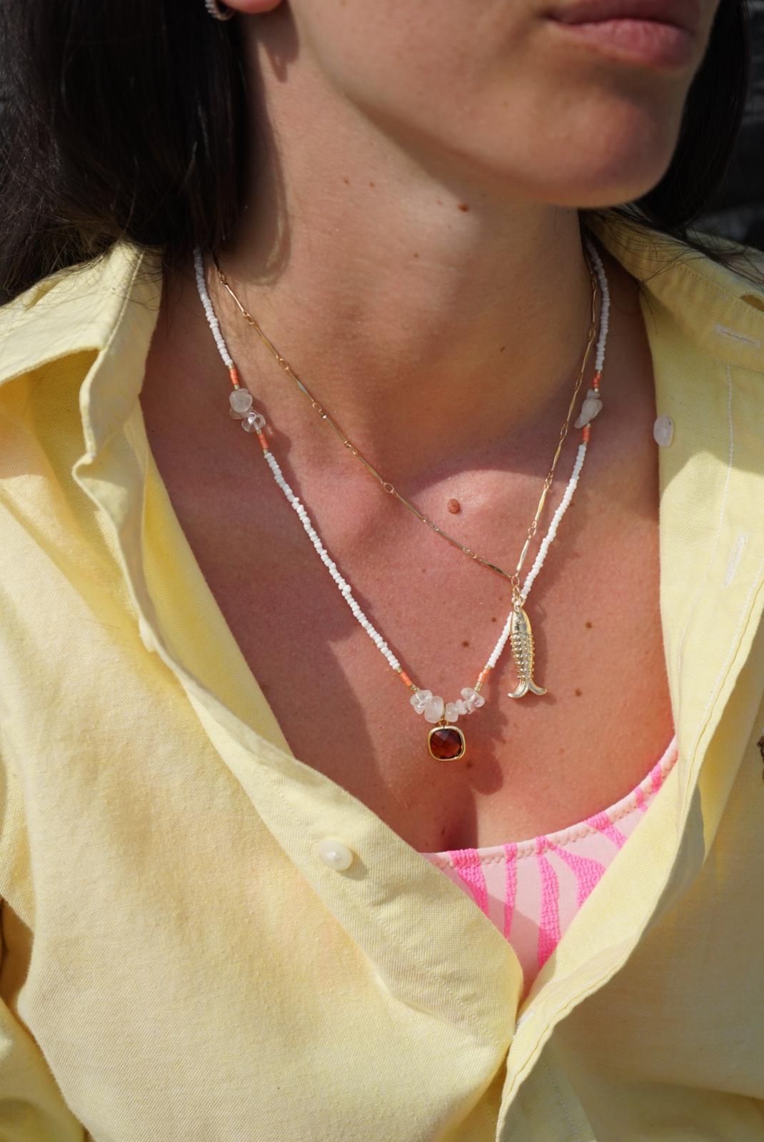 Collana Perline Bianca