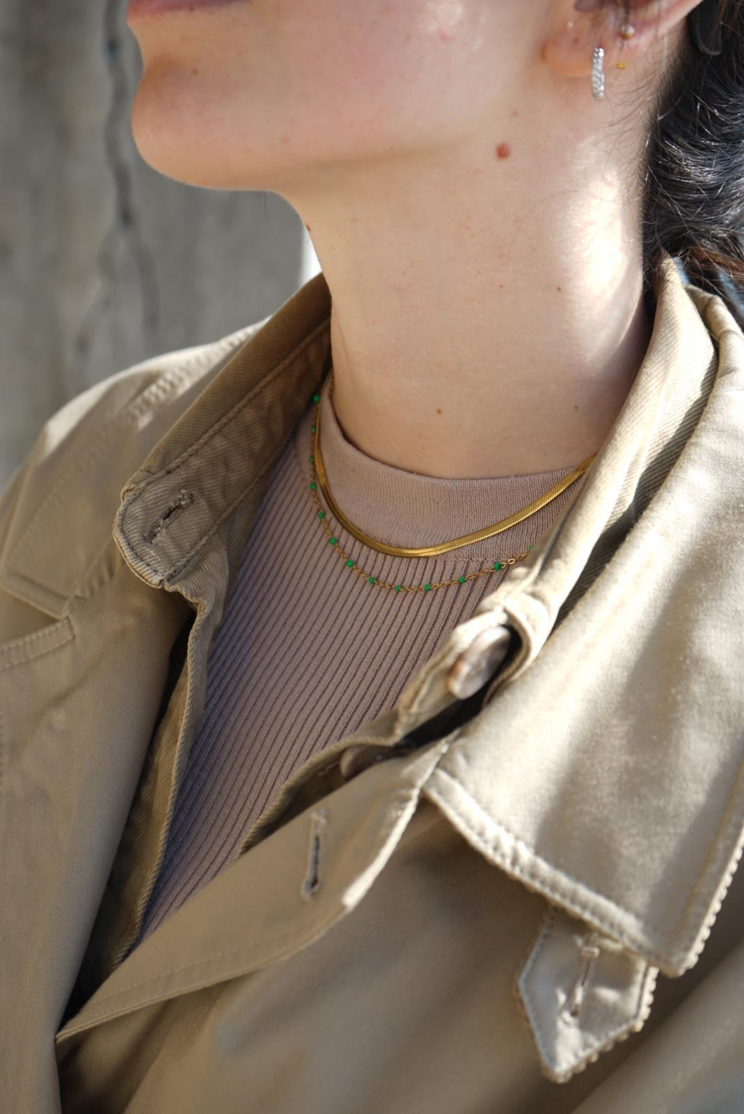 Collana Singola Piatta Oro