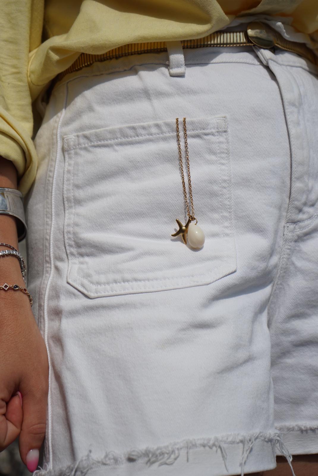 Collana oro con charms Mare