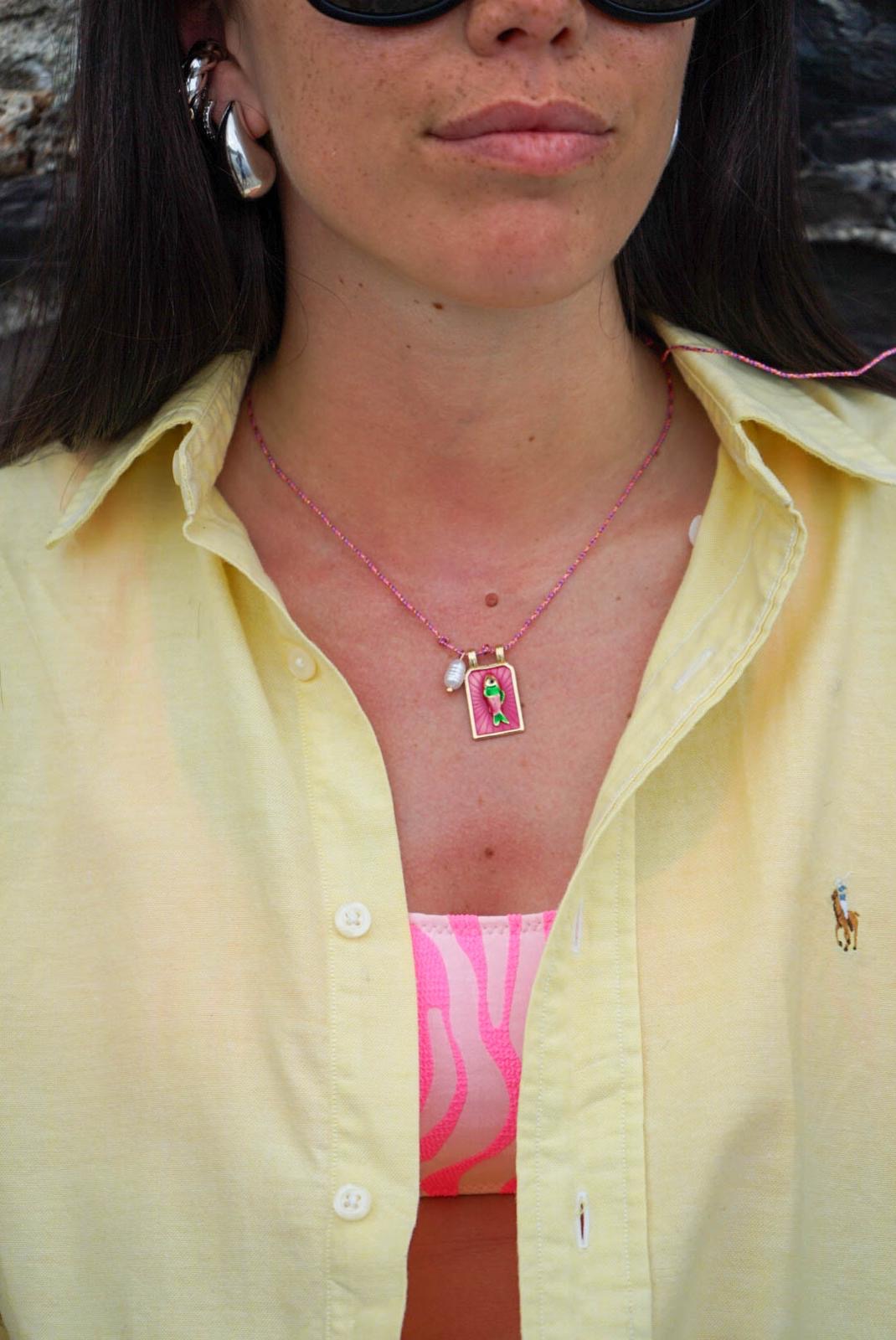 Collana Cordino e Piastrina