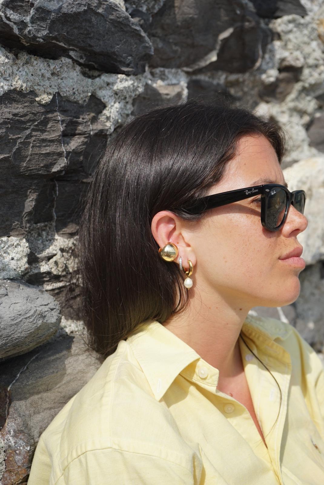 Orecchino oro con Perla