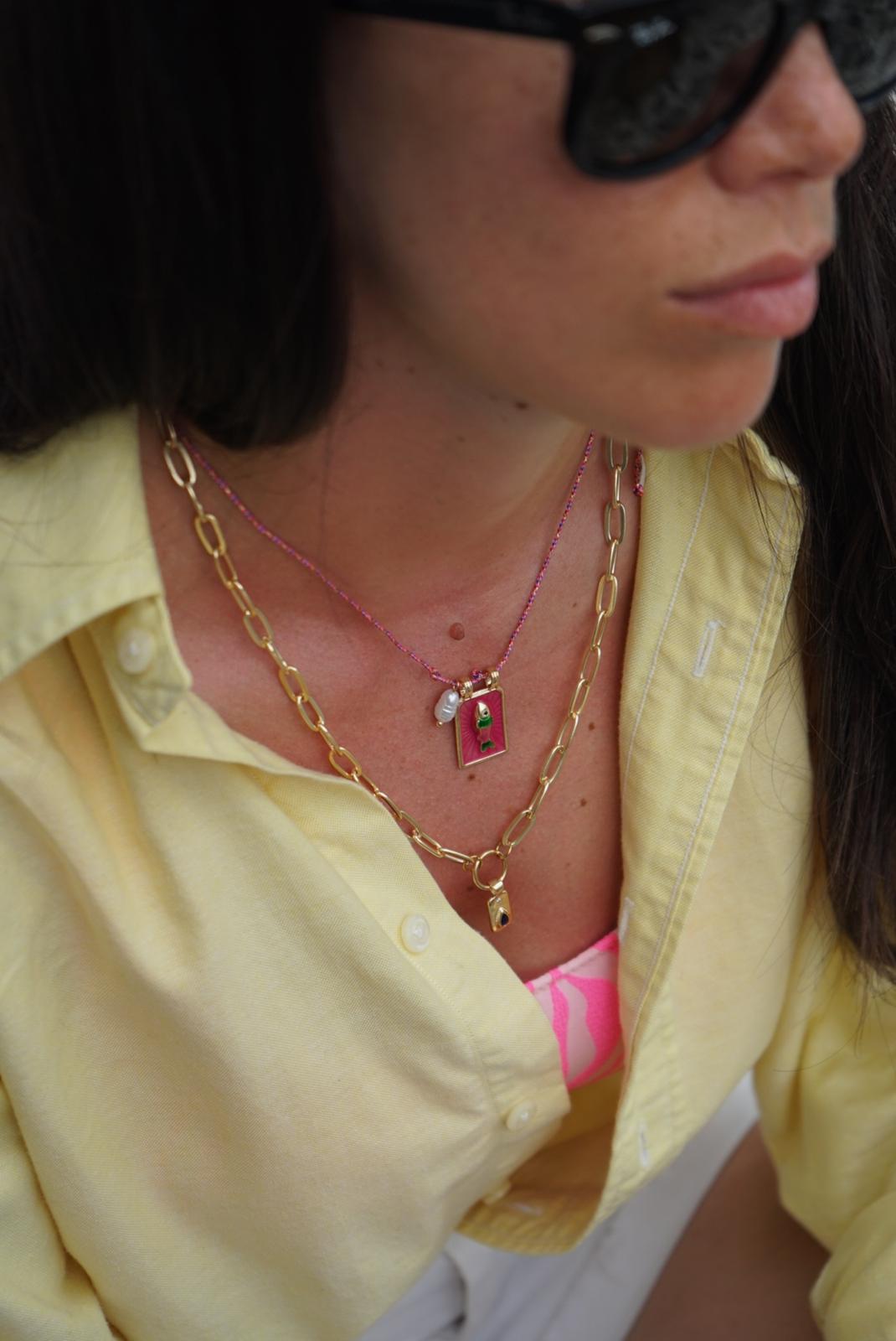 Collana Cordino e Piastrina