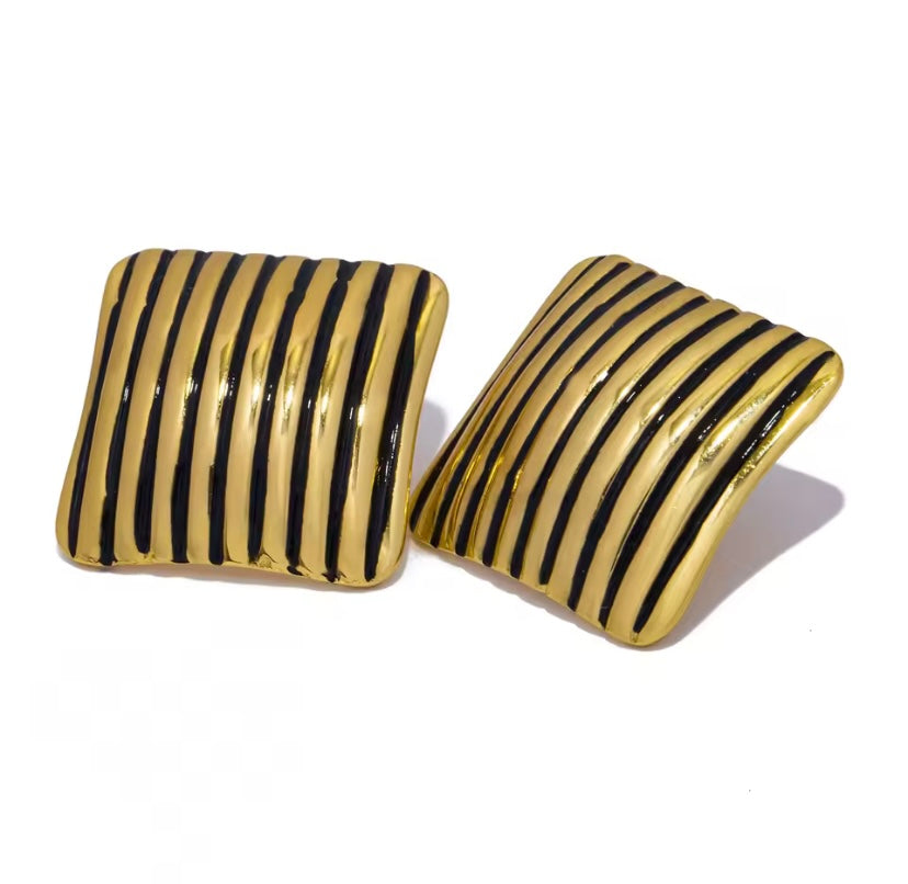 Orecchini rigati colorati