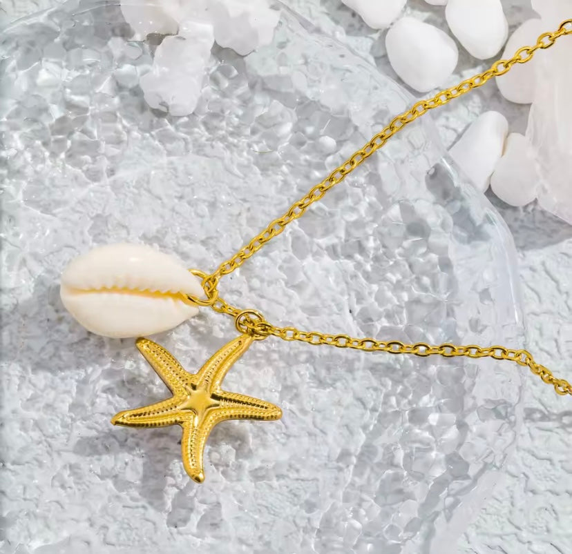 Collana oro con charms Mare